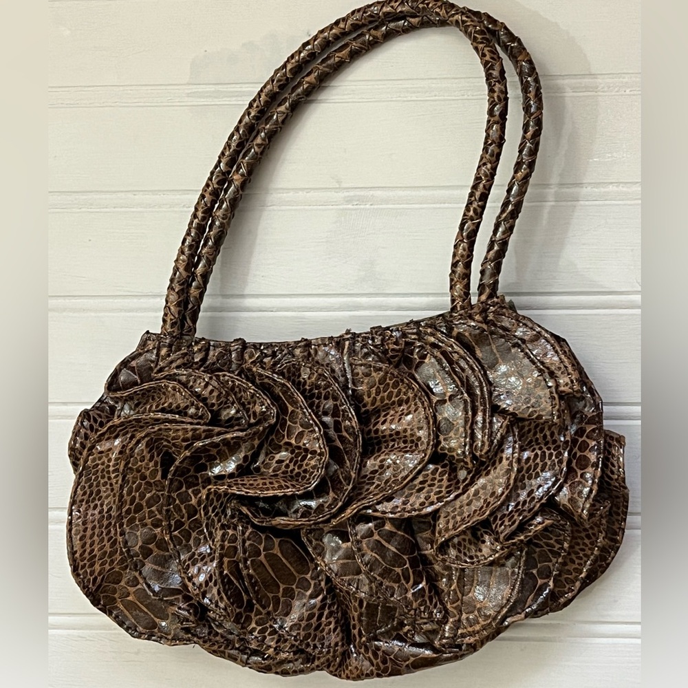 Vintage Sondra Roberts Brown Textured Shoulder Bag